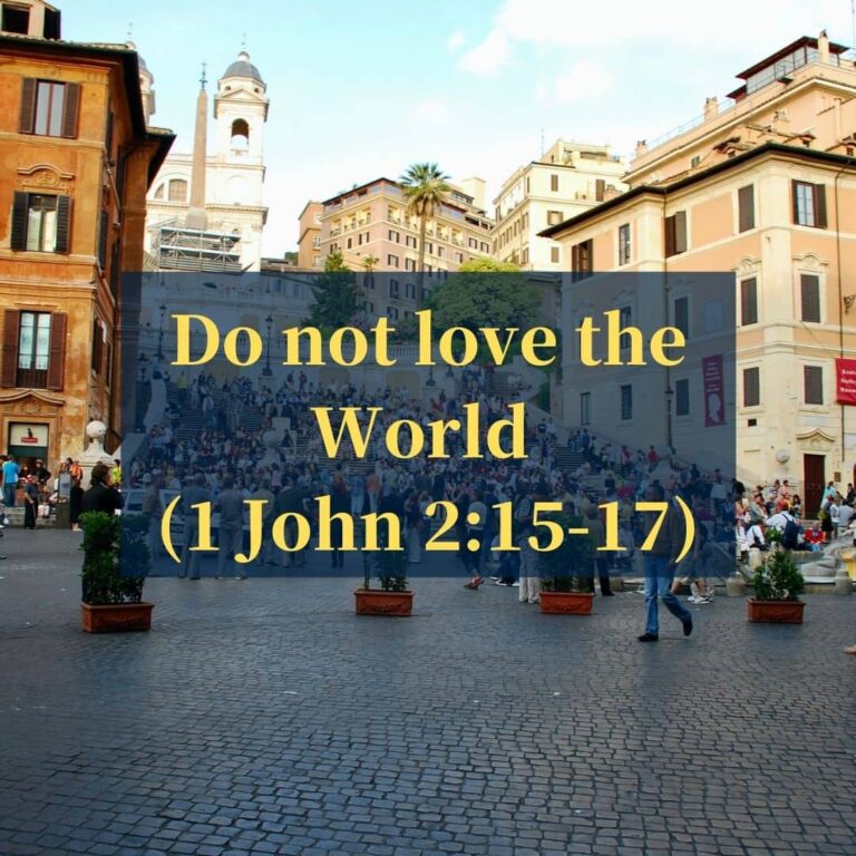 Do Not Love the World (1 John 2:15-17)
