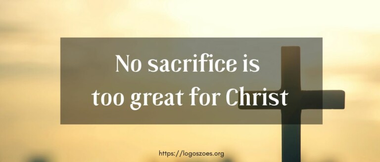 No sacrifice is too great for Christ (Mark 1:1-20)