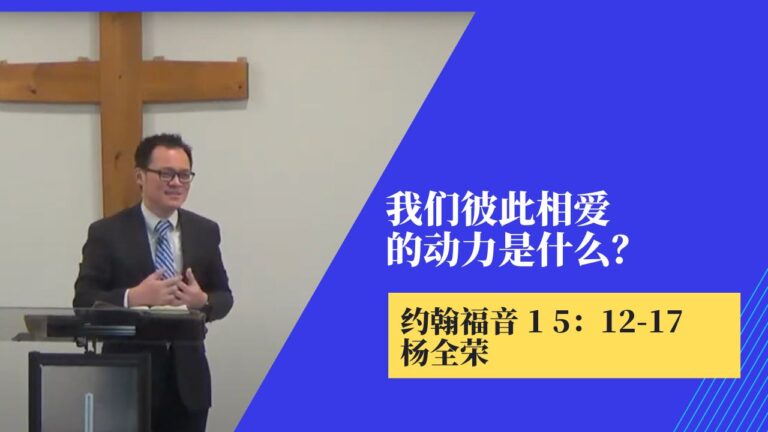 我们彼此相爱的动力是什么？(约翰福 15:12-17)